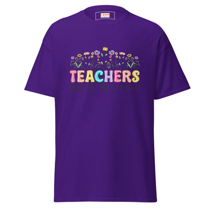 Teachers Plant Seeds | Teacher T-Shirt - Purple - T-Shirts Online