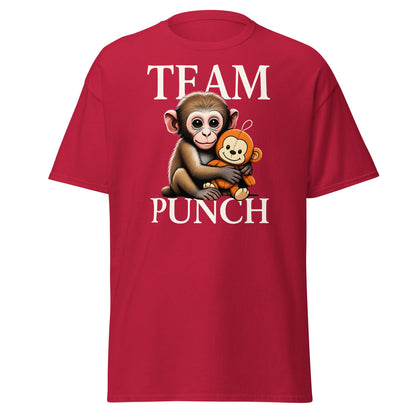 Team Punch Monkey T-Shirt – Cute Graphic Tee - Cardinal - T-Shirts Online