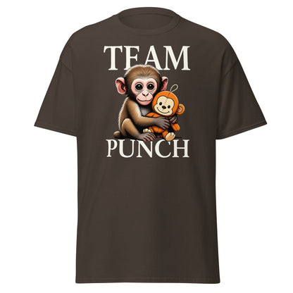 Team Punch Monkey T-Shirt – Cute Graphic Tee - Dark Chocolate - T-Shirts Online