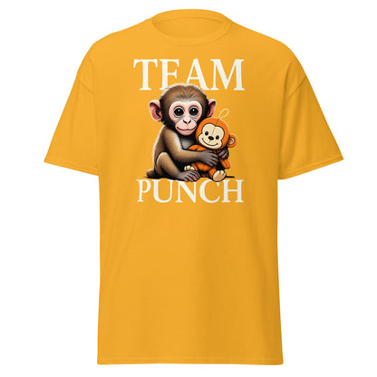 Team Punch Monkey T-Shirt – Cute Graphic Tee - Gold - T-Shirts Online