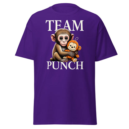 Team Punch Monkey T-Shirt – Cute Graphic Tee - Purple - T-Shirts Online