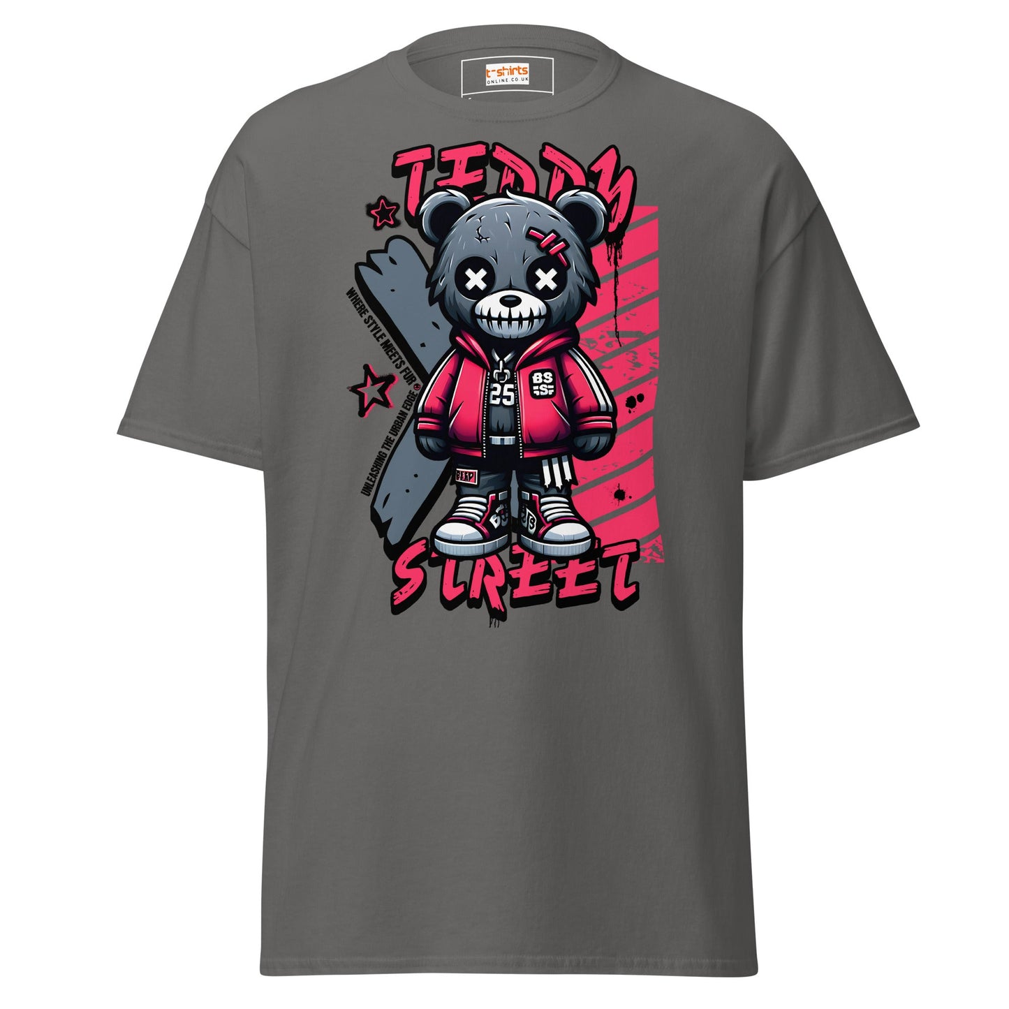 Teddy Voodoo Doll T-Shirt | Graphic Bold Tee - Charcoal - T-Shirts Online