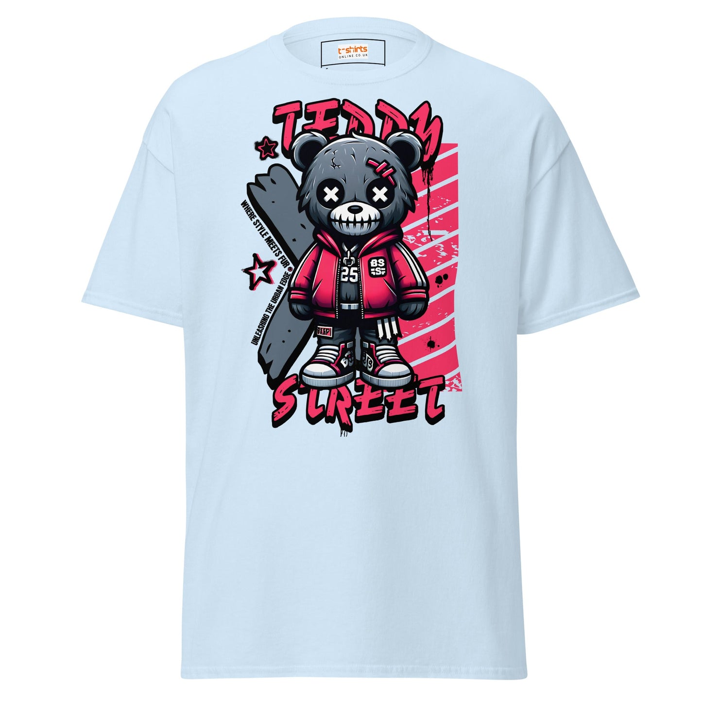 Teddy Voodoo Doll T-Shirt | Graphic Bold Tee - Light Blue - T-Shirts Online