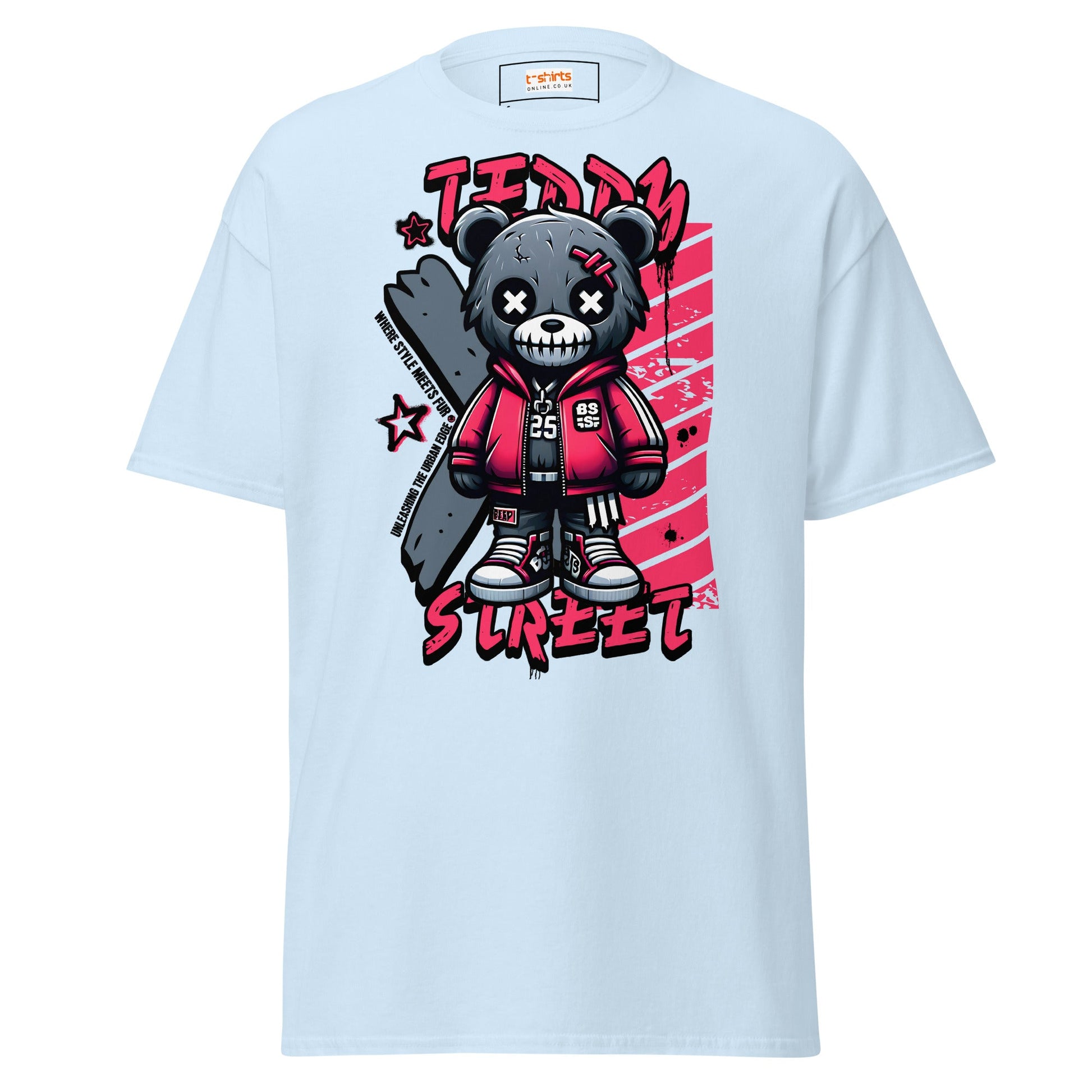 Teddy Voodoo Doll T-Shirt | Graphic Bold Tee - Light Blue - T-Shirts Online