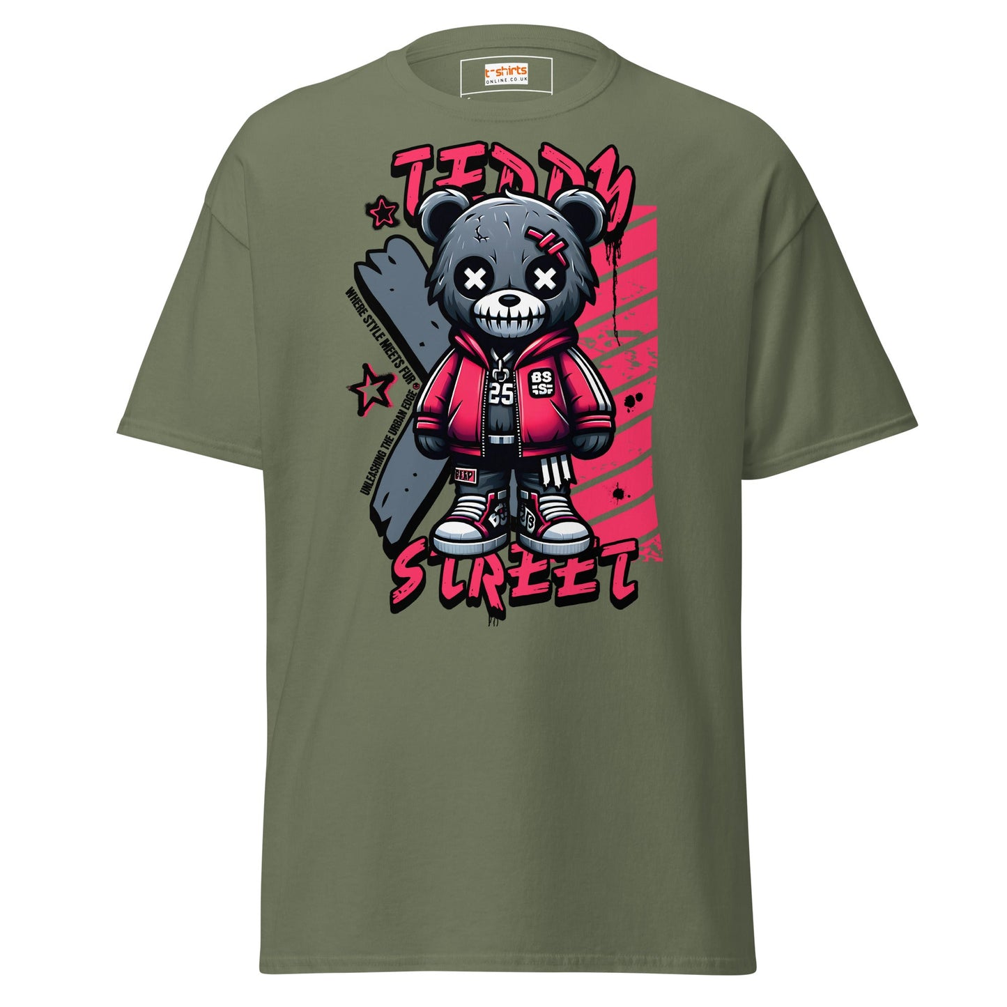 Teddy Voodoo Doll T-Shirt | Graphic Bold Tee - Military Green - T-Shirts Online