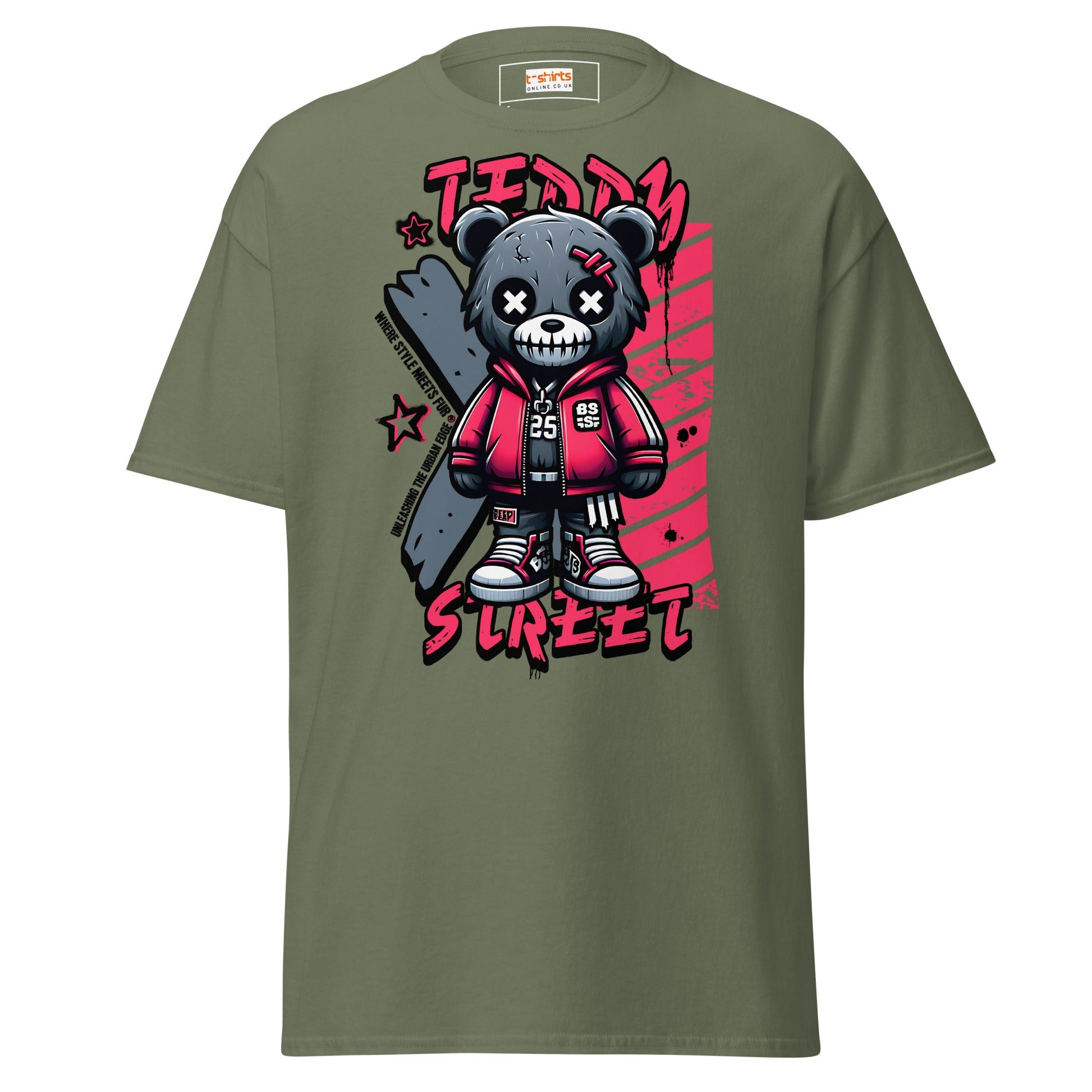Teddy Voodoo Doll T-Shirt | Graphic Bold Tee - Military Green - T-Shirts Online