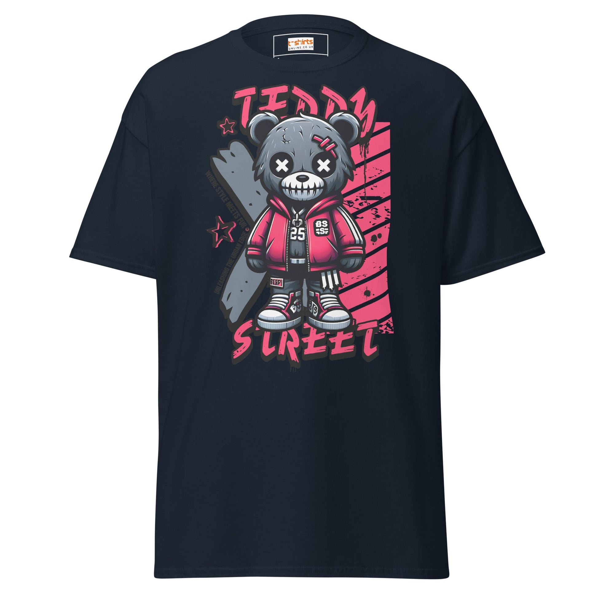 Teddy Voodoo Doll T-Shirt | Graphic Bold Tee - Navy - T-Shirts Online