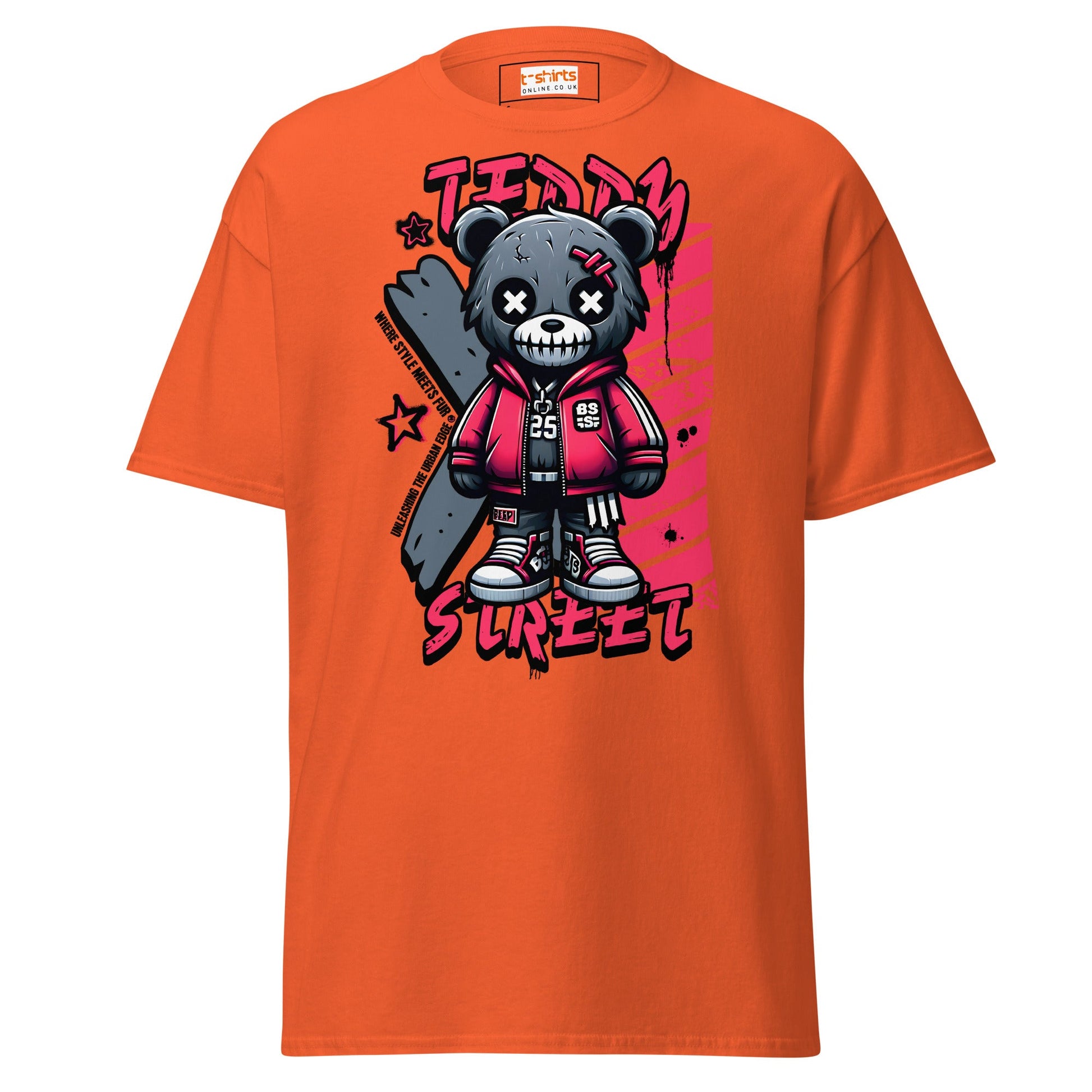 Teddy Voodoo Doll T-Shirt | Graphic Bold Tee - Orange - T-Shirts Online