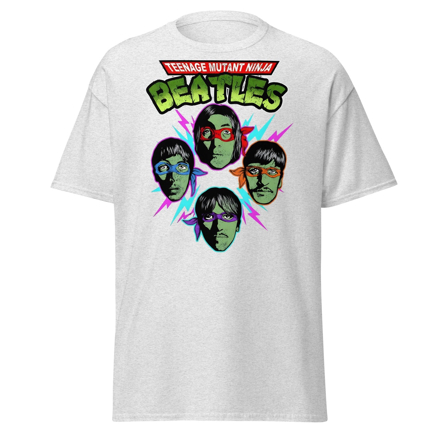 Teenage Mutant Ninja Beatles T-Shirt – TMNT Parody Tee - Ash - T-Shirts Online