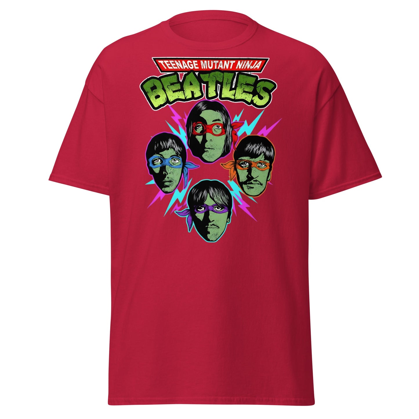Teenage Mutant Ninja Beatles T-Shirt – TMNT Parody Tee - Cardinal - T-Shirts Online