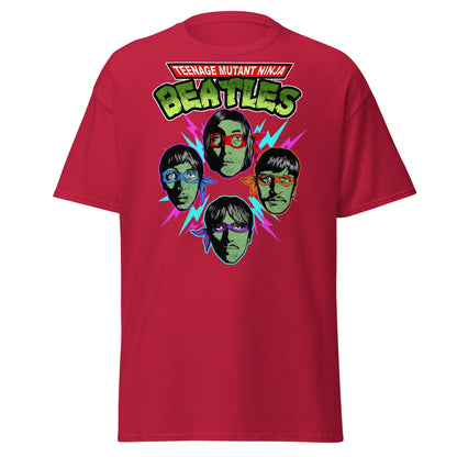 Teenage Mutant Ninja Beatles T-Shirt – TMNT Parody Tee - Cardinal - T-Shirts Online