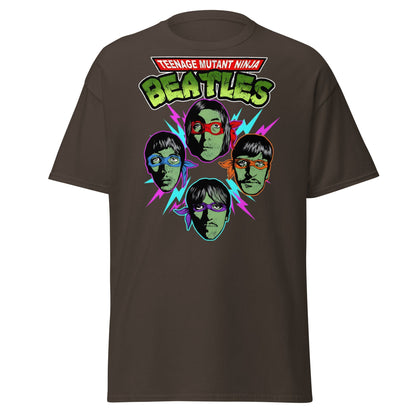 Teenage Mutant Ninja Beatles T-Shirt – TMNT Parody Tee - Dark Chocolate - T-Shirts Online