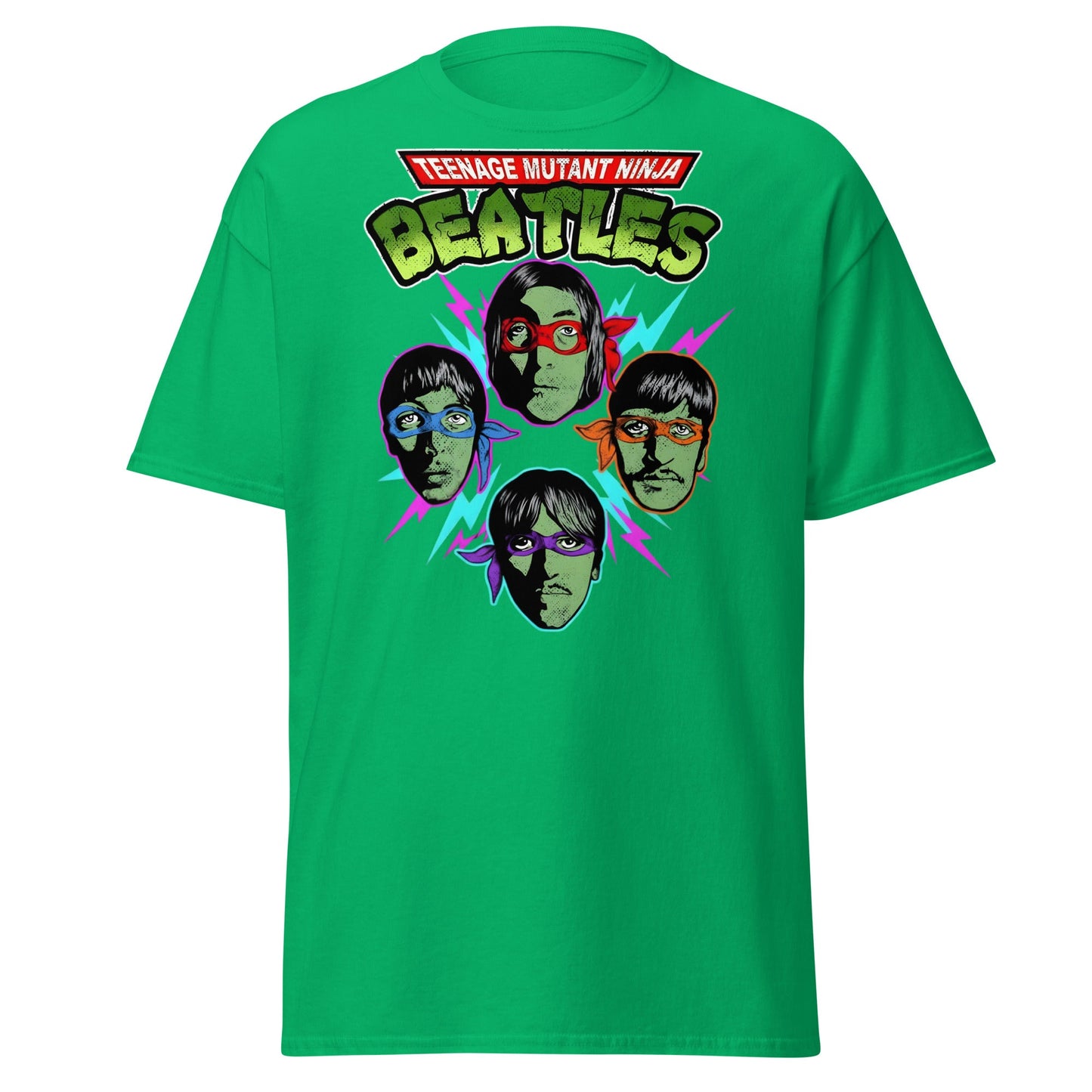 Teenage Mutant Ninja Beatles T-Shirt – TMNT Parody Tee - Irish Green - T-Shirts Online