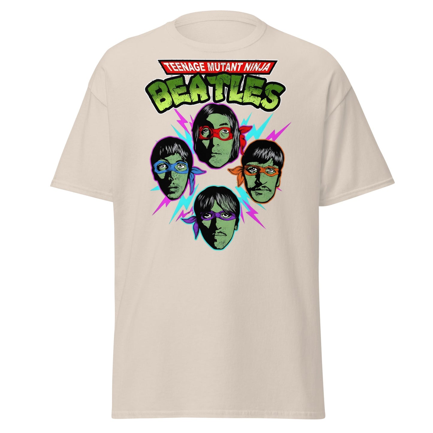 Teenage Mutant Ninja Beatles T-Shirt – TMNT Parody Tee - Natural - T-Shirts Online