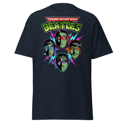 Teenage Mutant Ninja Beatles T-Shirt – TMNT Parody Tee - Navy - T-Shirts Online