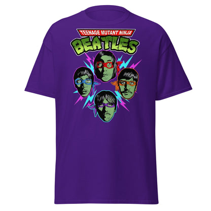 Teenage Mutant Ninja Beatles T-Shirt – TMNT Parody Tee - Purple - T-Shirts Online