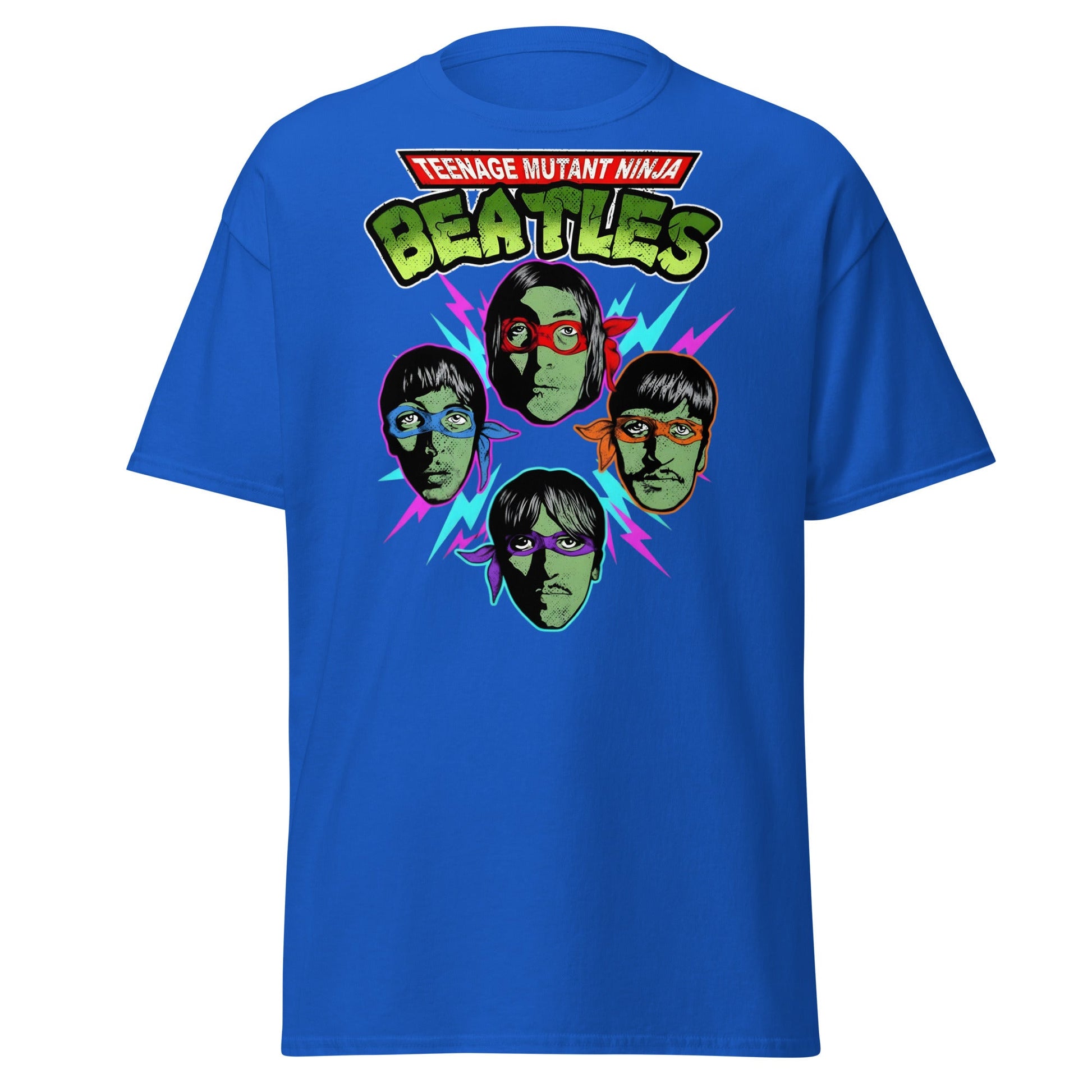 Teenage Mutant Ninja Beatles T-Shirt – TMNT Parody Tee - Royal - T-Shirts Online