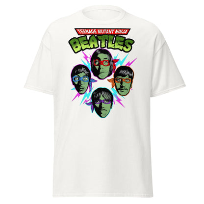 Teenage Mutant Ninja Beatles T-Shirt – TMNT Parody Tee - White - T-Shirts Online