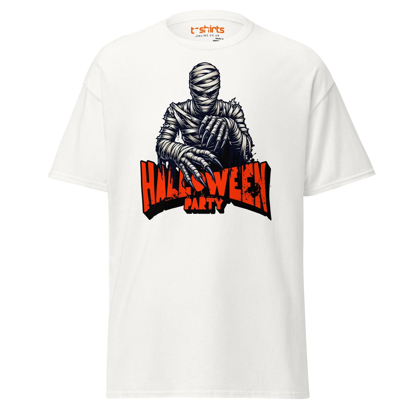 Terrifying Mummy Halloween Party Tee - Unwrap the Fun! - White - T-Shirts Online