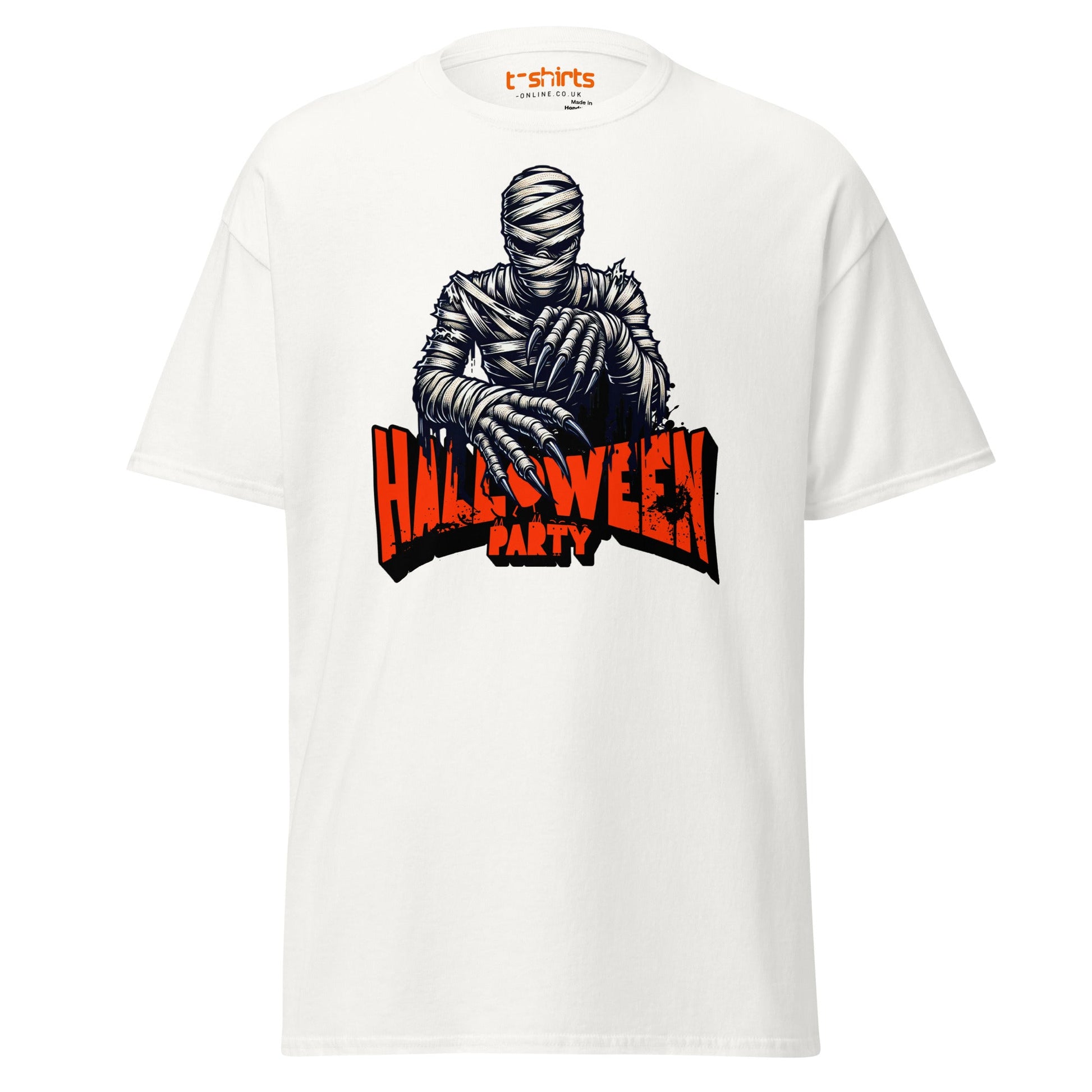 Terrifying Mummy Halloween Party Tee - Unwrap the Fun! - White - T-Shirts Online