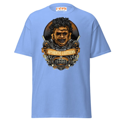 Texas Horror T-Shirt | Authentic Leathers Design - Carolina Blue - T-Shirts Online