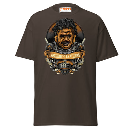 Texas Horror T-Shirt | Authentic Leathers Design - Dark Chocolate - T-Shirts Online