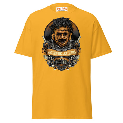 Texas Horror T-Shirt | Authentic Leathers Design - Gold - T-Shirts Online