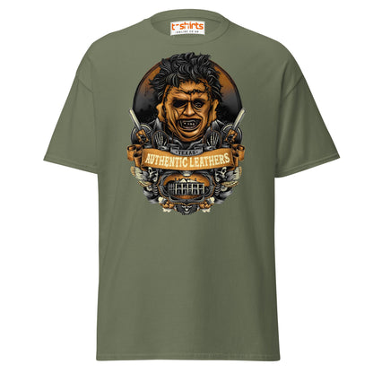 Texas Horror T-Shirt | Authentic Leathers Design - Military Green - T-Shirts Online