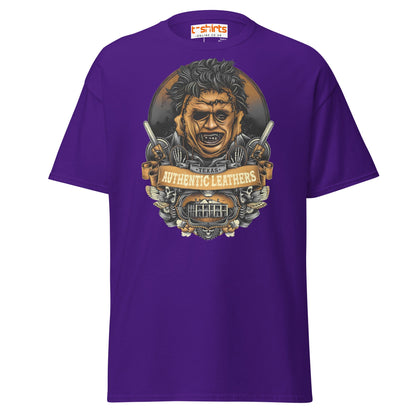 Texas Horror T-Shirt | Authentic Leathers Design - Purple - T-Shirts Online