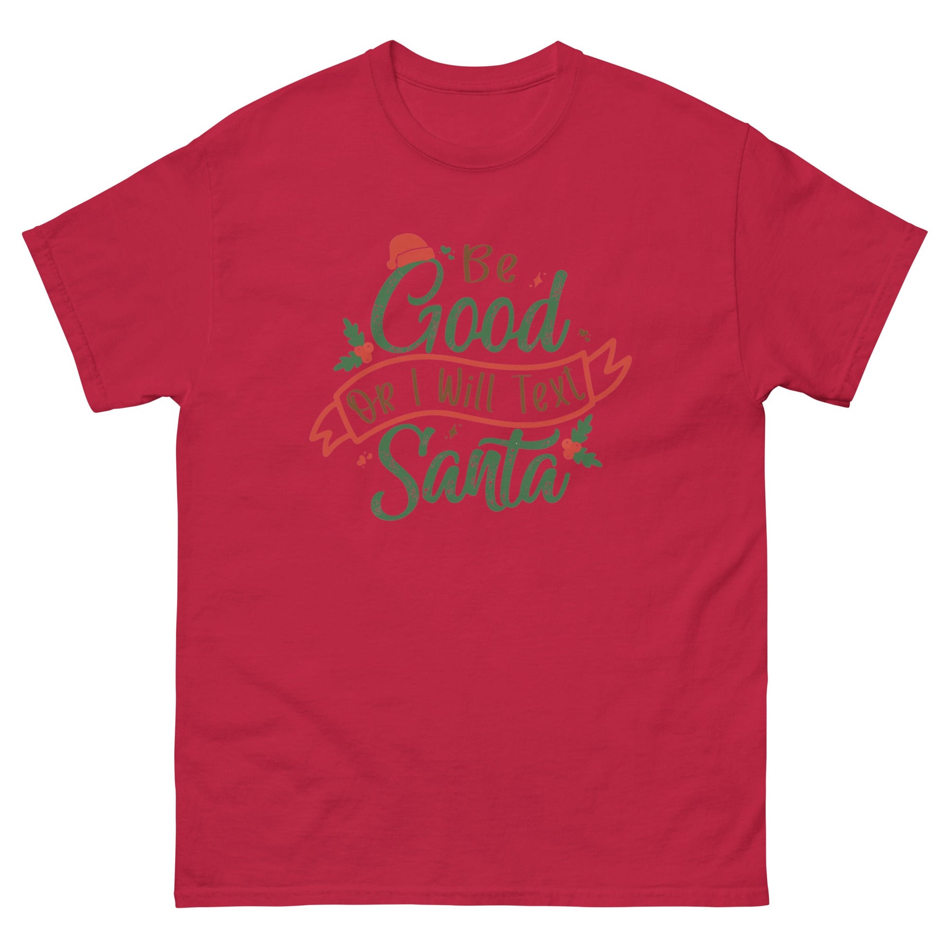 Text Santa | Christmas T-Shirt - Cardinal - T-Shirts Online