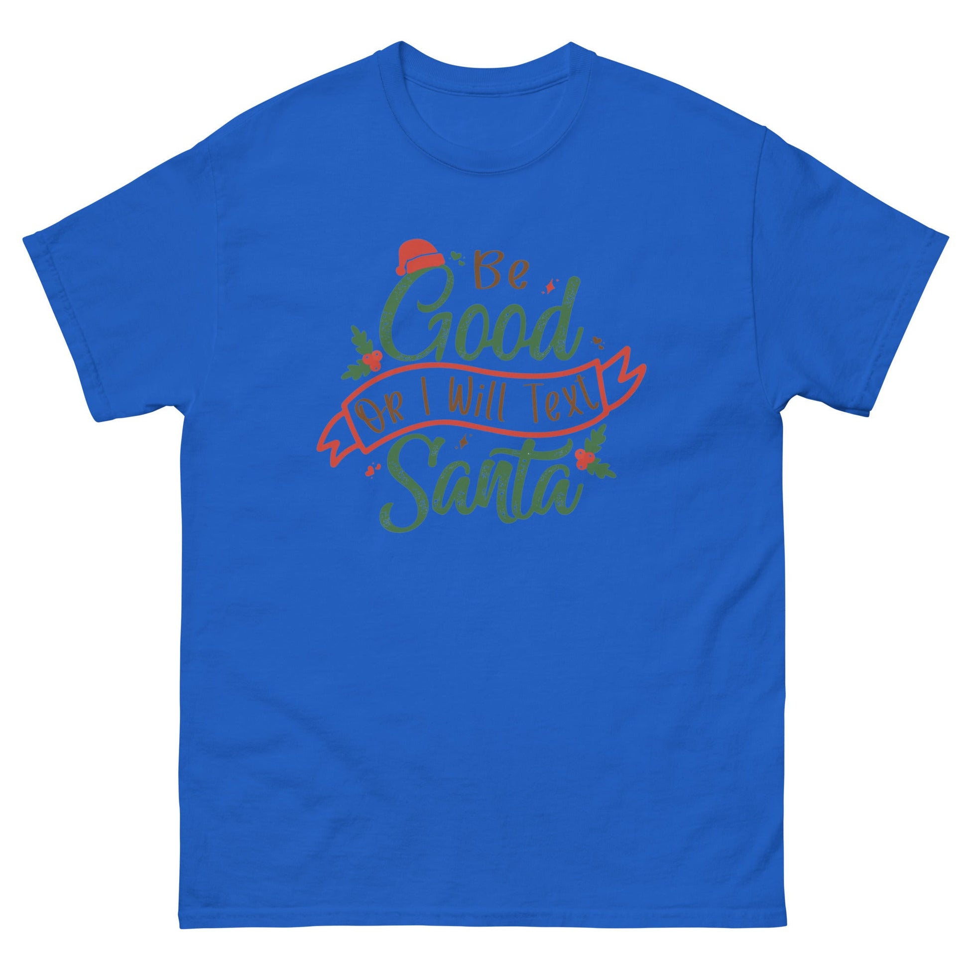 Text Santa | Christmas T-Shirt - Royal - T-Shirts Online