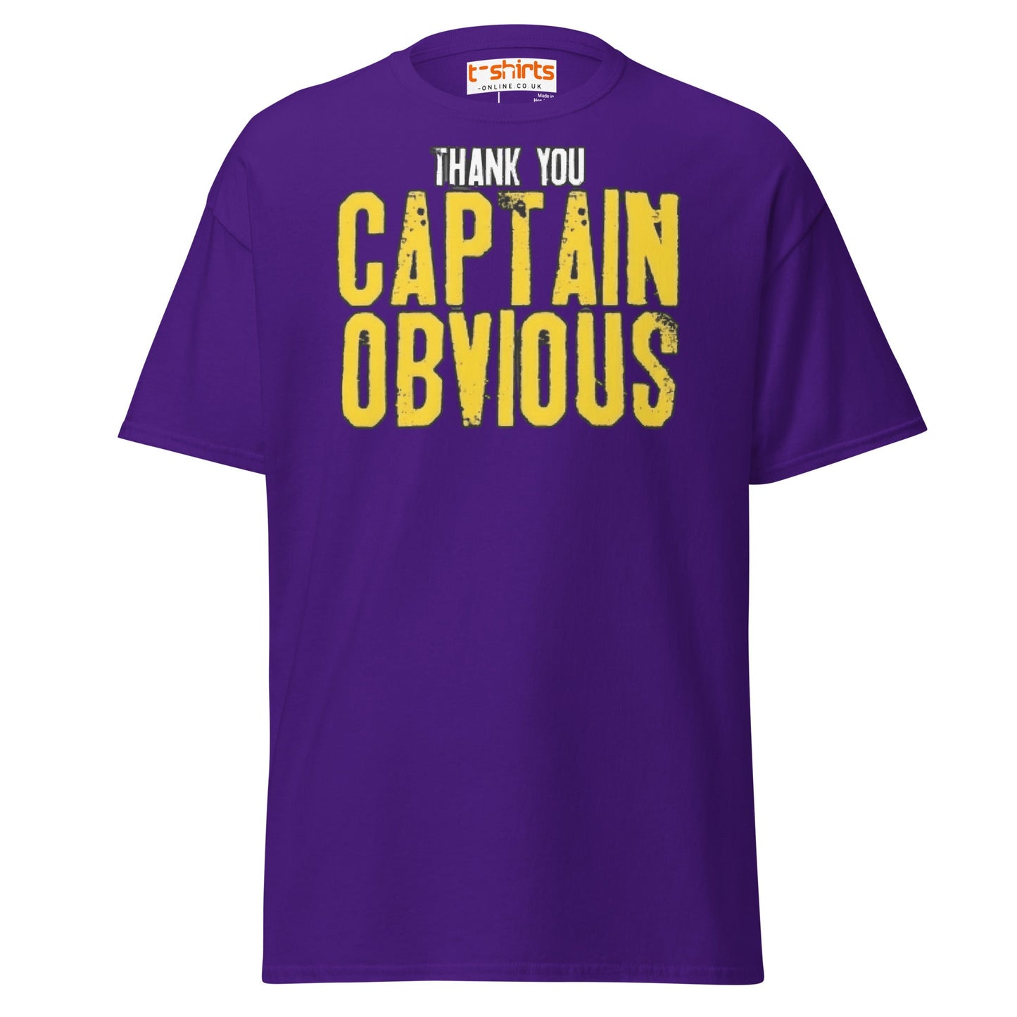 Thank You Captain Obvious T-Shirt | Sarcastic Funny Tee - Purple - T-Shirts Online