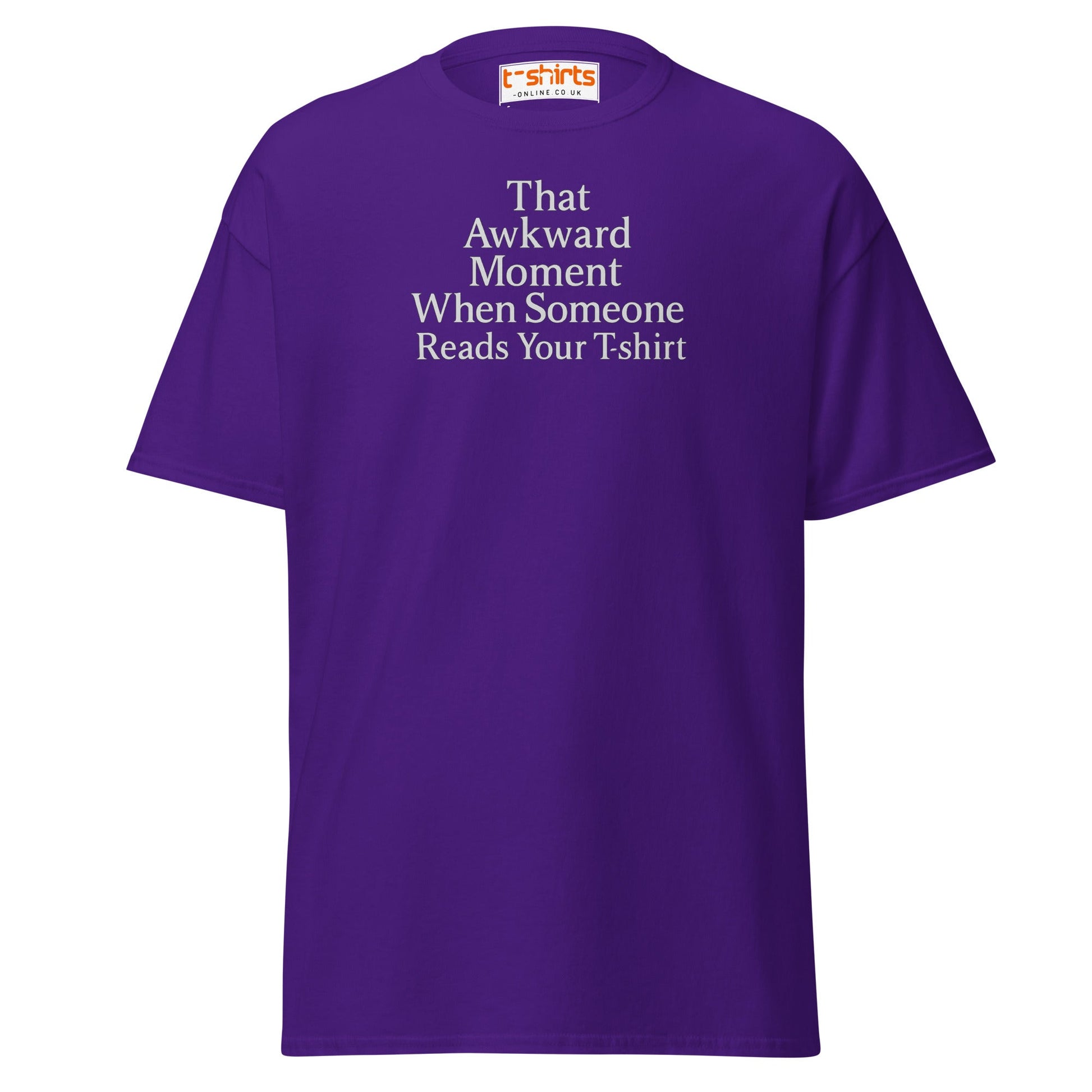 That Awkward Moment Funny T-Shirt - Purple - T-Shirts Online