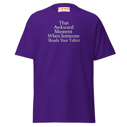 That Awkward Moment Funny T-Shirt - Purple - T-Shirts Online