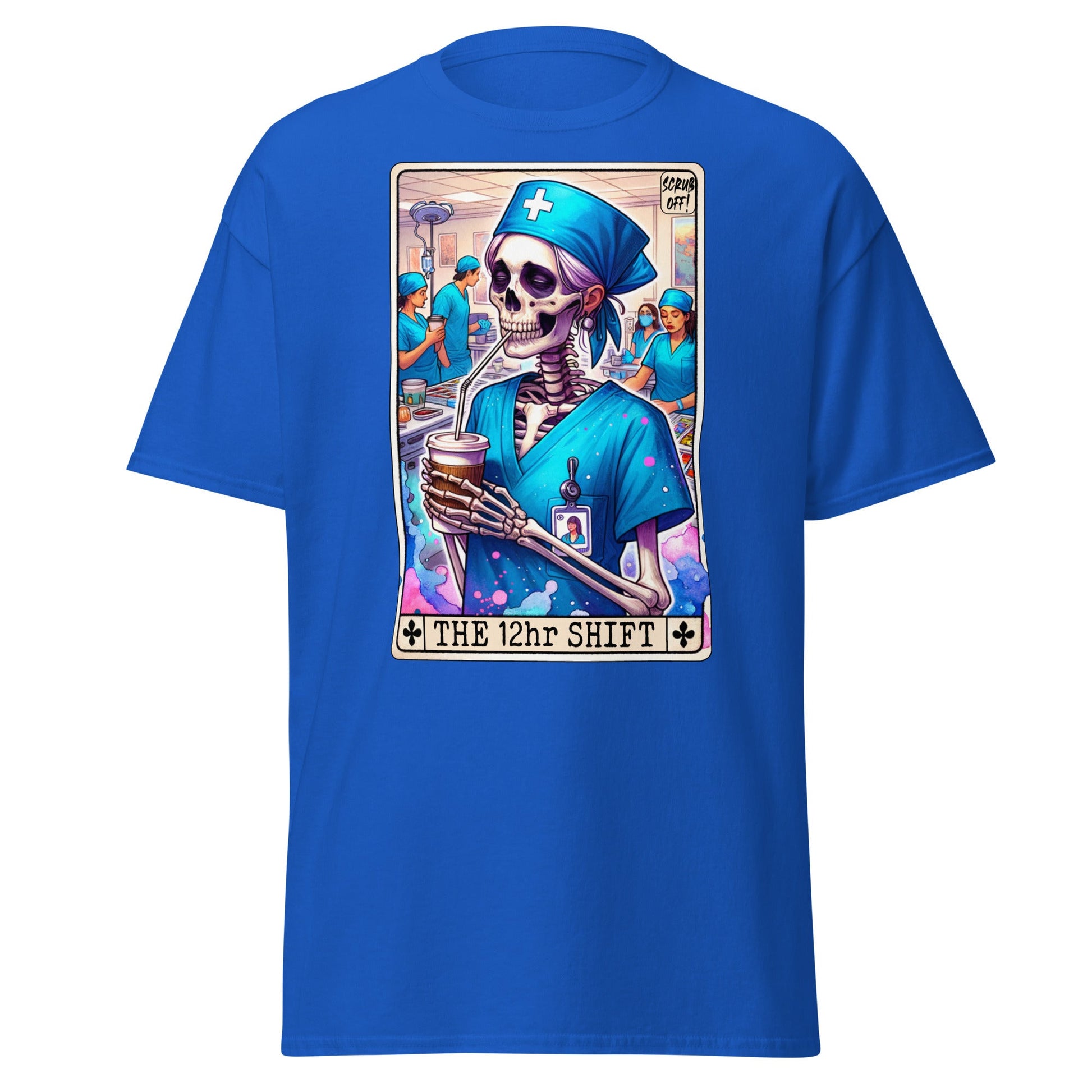 'The 12 Hour Shift' Tarot | Tarot Card T-Shirt - Royal - T-Shirts Online