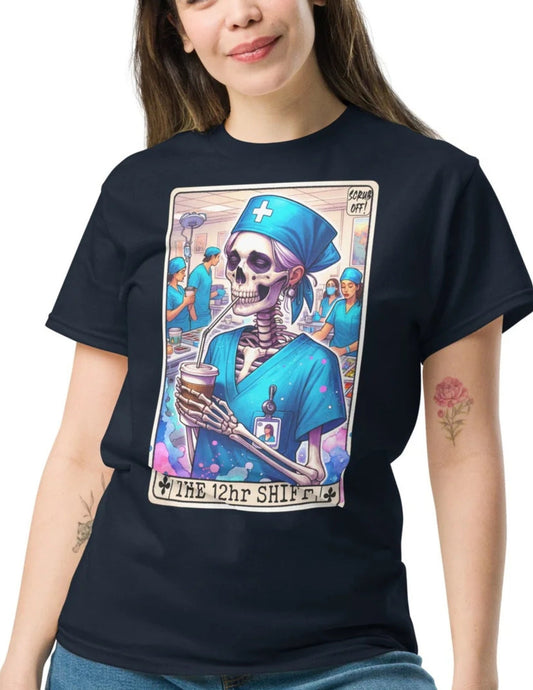 The 12 Hour Shift Tarot | Tarot Card T-Shirt - Black - T-Shirts Online