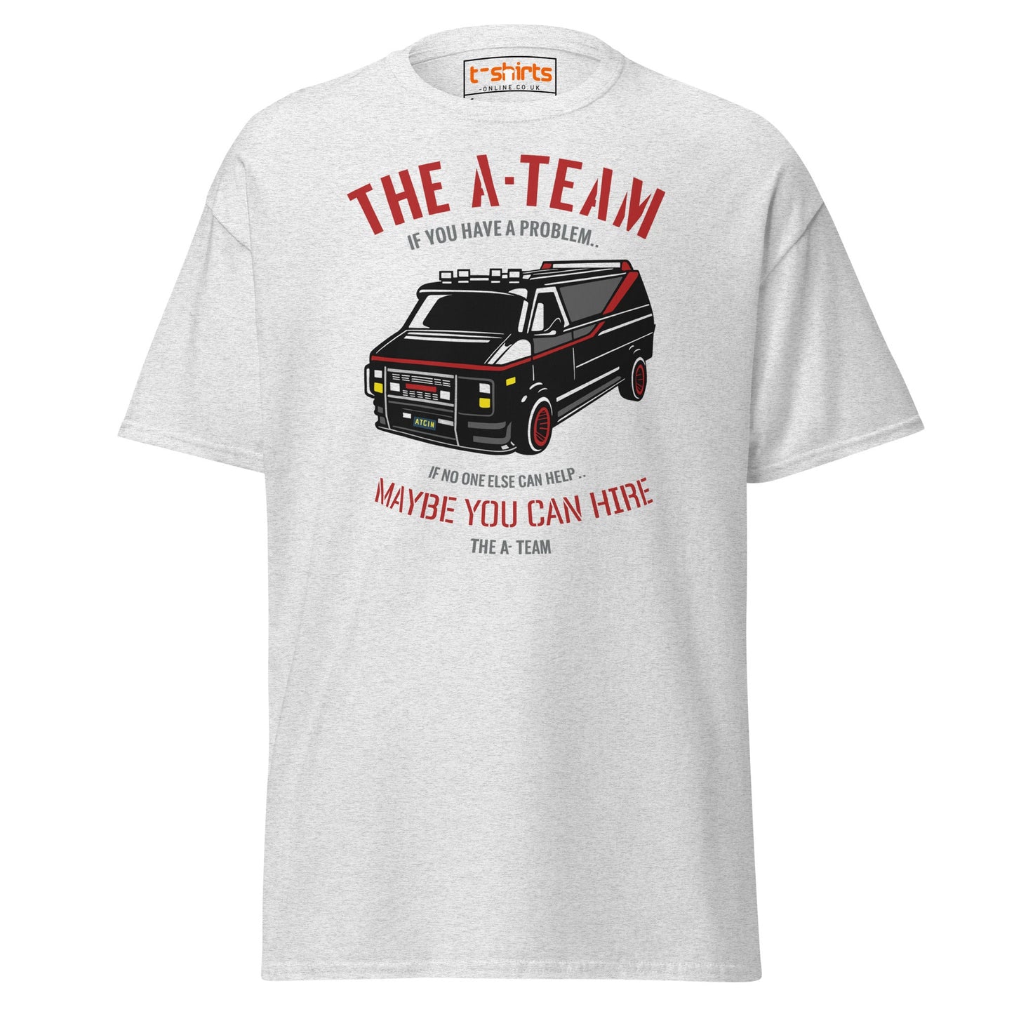 The A - Team Van T-Shirt | Retro Action Classic Tee - Ash - T-Shirts Online