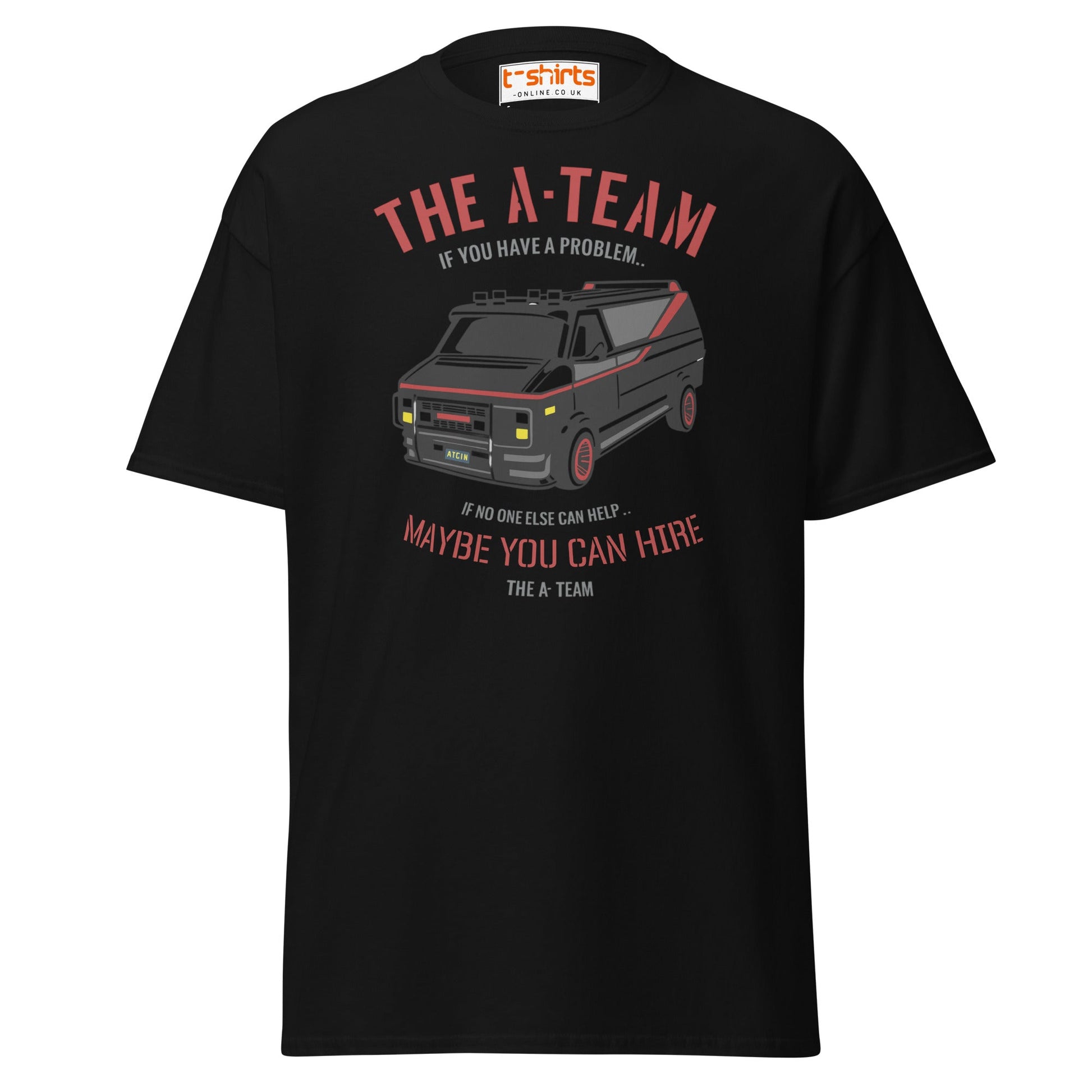 The A - Team Van T-Shirt | Retro Action Classic Tee - Black - T-Shirts Online