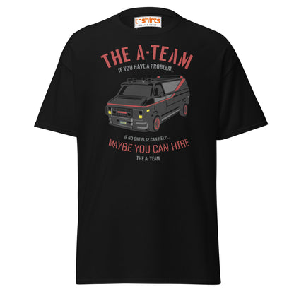 The A - Team Van T-Shirt | Retro Action Classic Tee - Black - T-Shirts Online