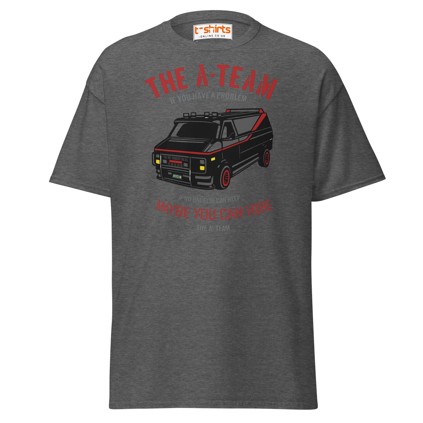 The A - Team Van T-Shirt | Retro Action Classic Tee - Dark Heather - T-Shirts Online
