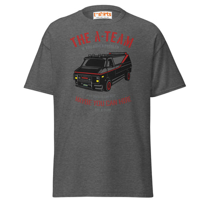 The A - Team Van T-Shirt | Retro Action Classic Tee - Dark Heather - T-Shirts Online
