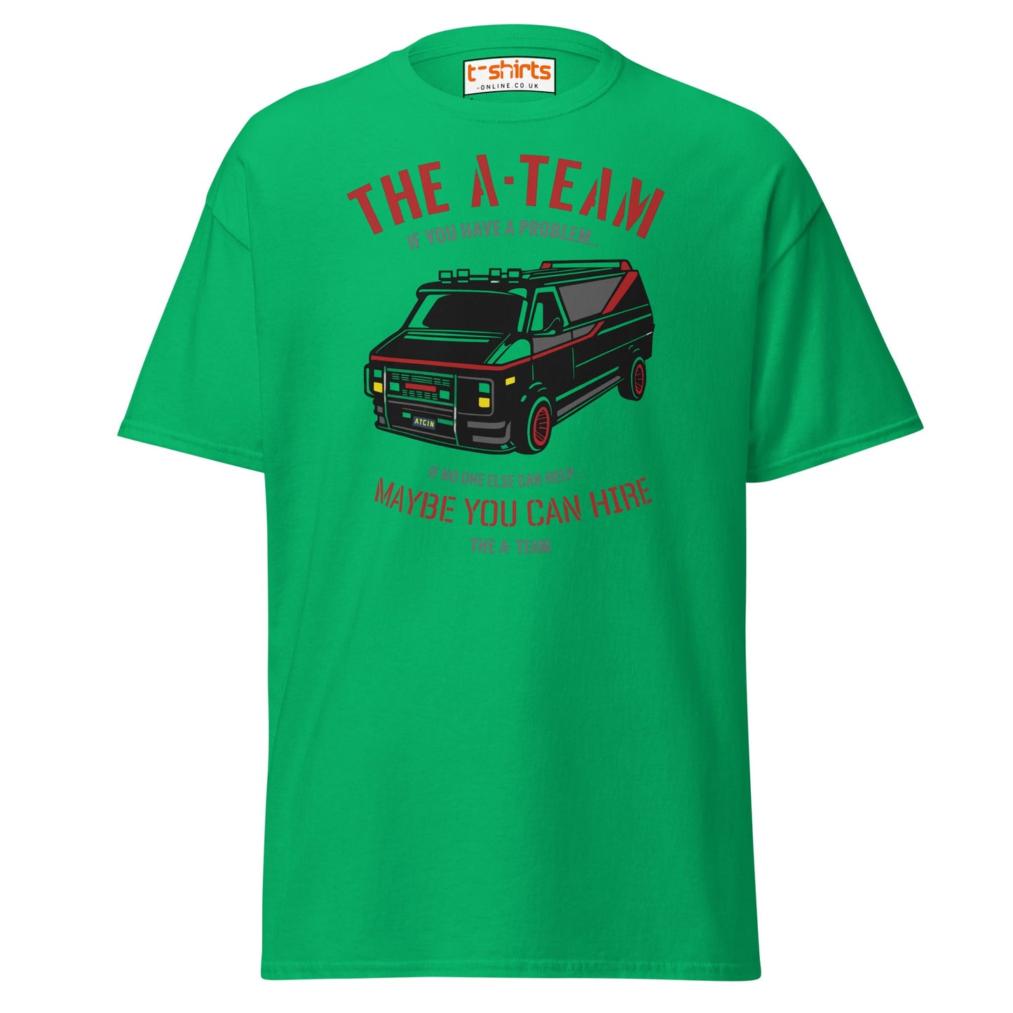 The A - Team Van T-Shirt | Retro Action Classic Tee - Irish Green - T-Shirts Online