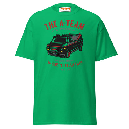 The A - Team Van T-Shirt | Retro Action Classic Tee - Irish Green - T-Shirts Online