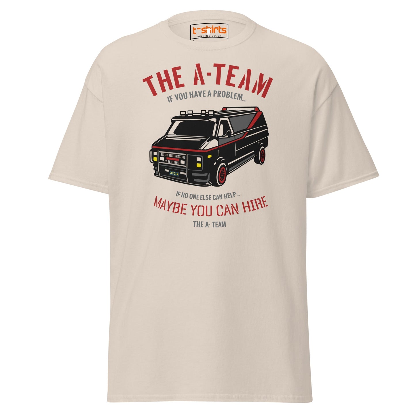 The A - Team Van T-Shirt | Retro Action Classic Tee - Natural - T-Shirts Online