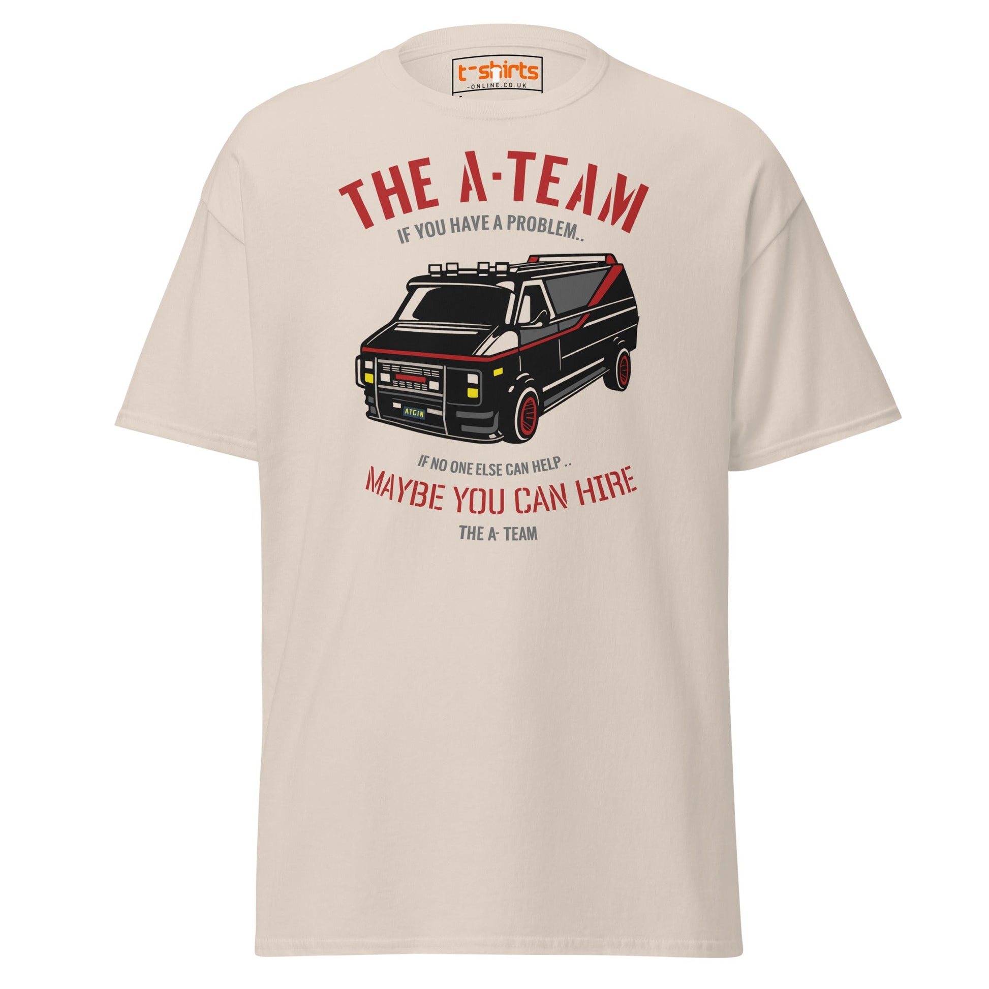 The A - Team Van T-Shirt | Retro Action Classic Tee - Natural - T-Shirts Online