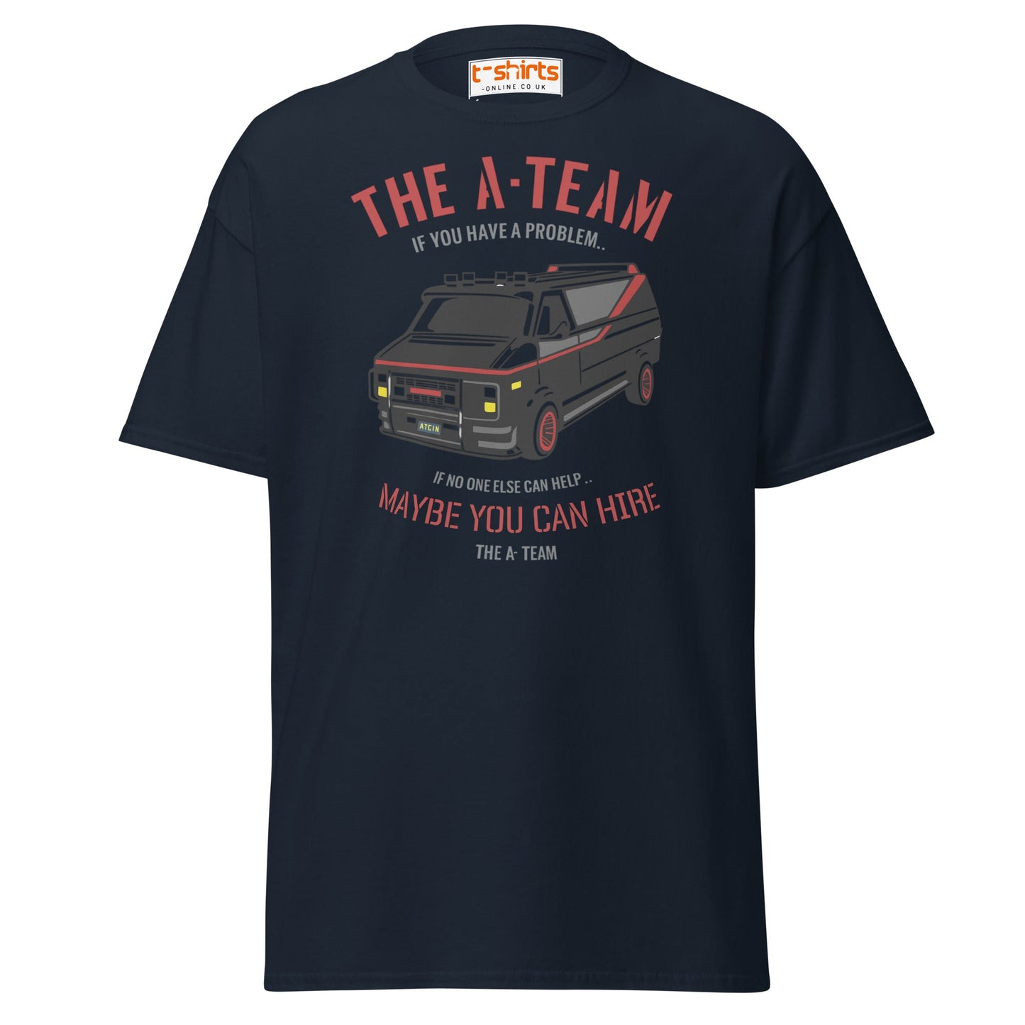 The A - Team Van T-Shirt | Retro Action Classic Tee - Navy - T-Shirts Online