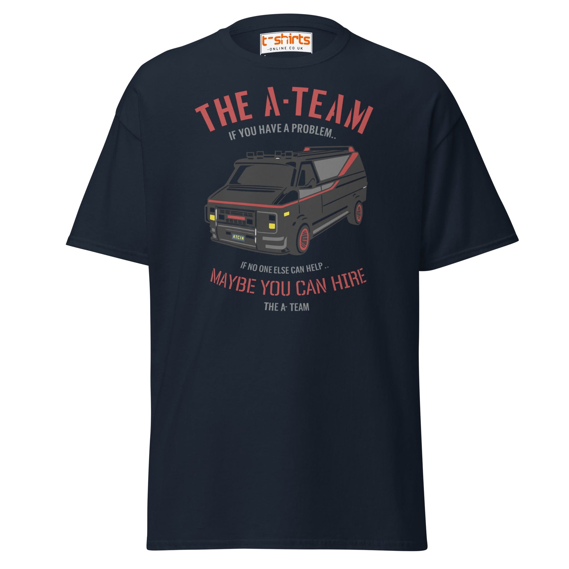 The A - Team Van T-Shirt | Retro Action Classic Tee - Navy - T-Shirts Online