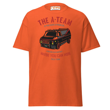 The A - Team Van T-Shirt | Retro Action Classic Tee - Orange - T-Shirts Online