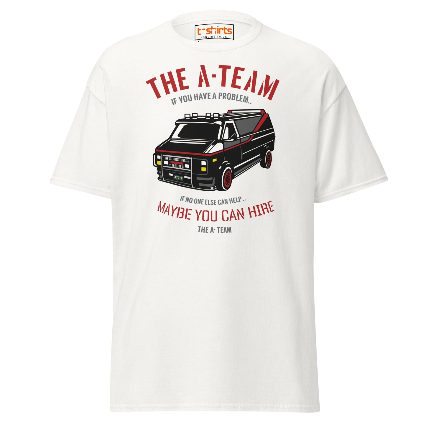 The A - Team Van T-Shirt | Retro Action Classic Tee - White - T-Shirts Online