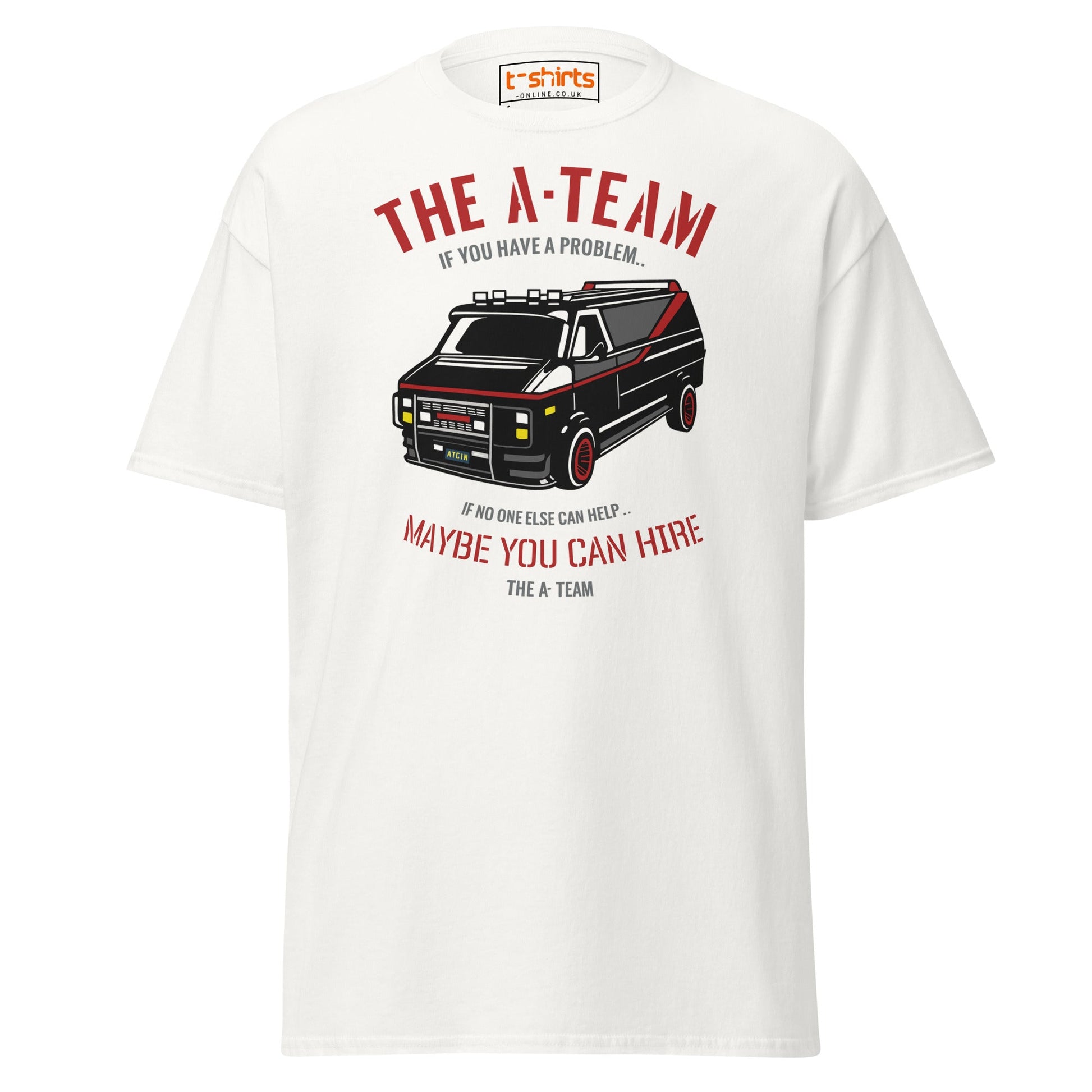 The A - Team Van T-Shirt | Retro Action Classic Tee - White - T-Shirts Online